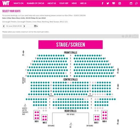 Worthing Theatres Booking System